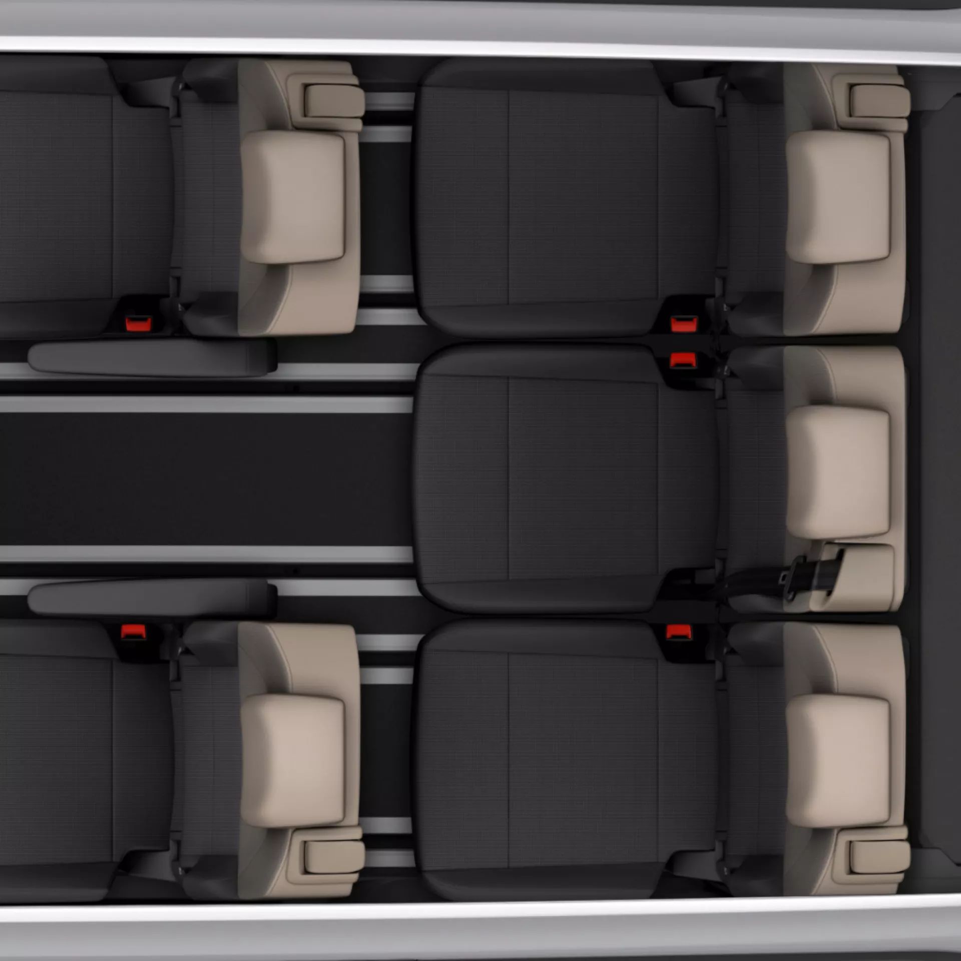 VW Multivan Modell Innenbereich Sitze von oben