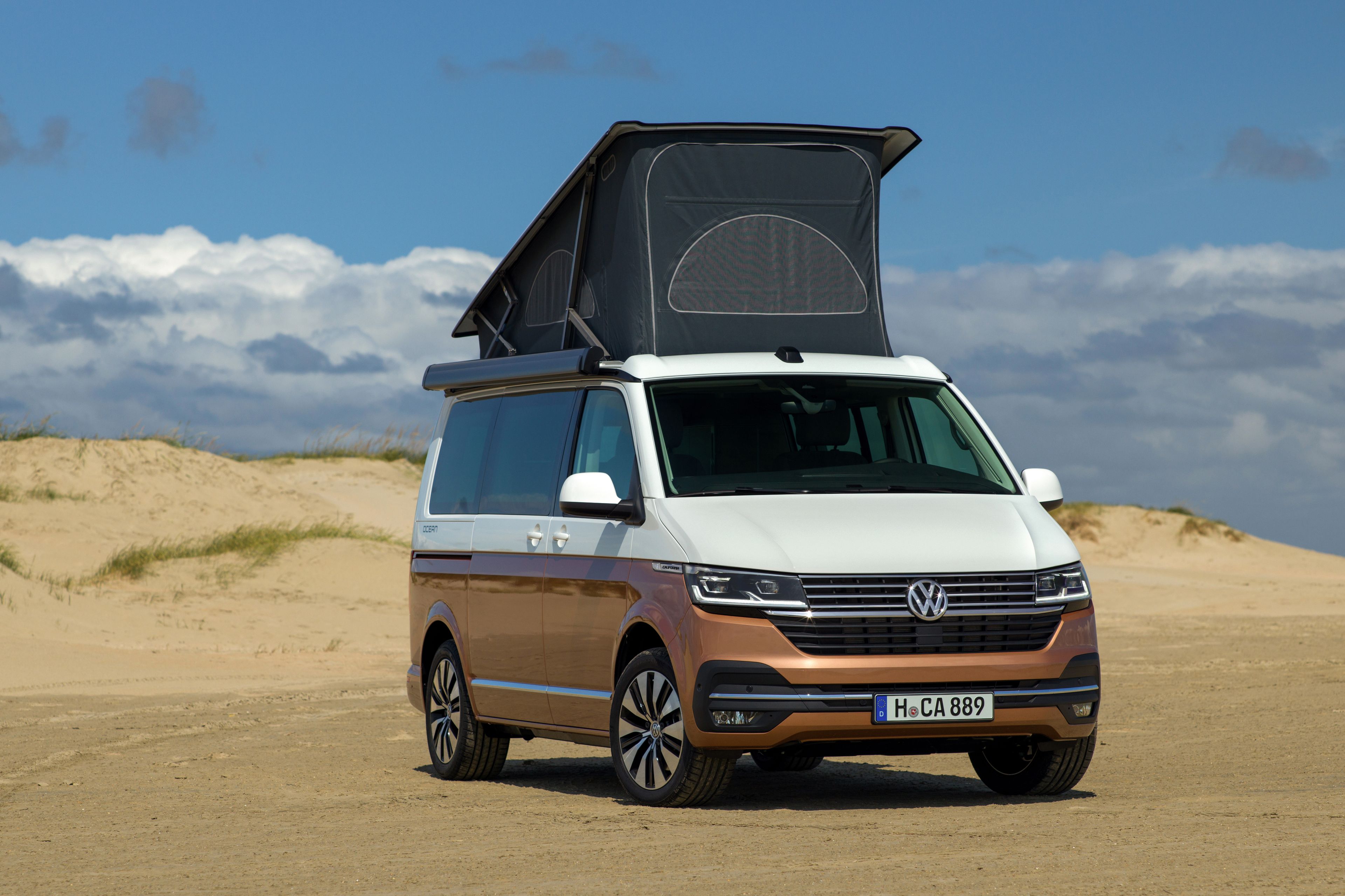 VW T6.1 California отпред двуцветна боя Изскачащ покрив