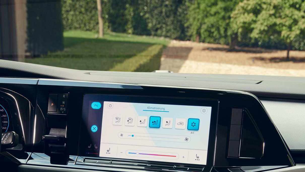 Die Climatronic Anzeige im neuen VW Multivan T7 2021 Style.