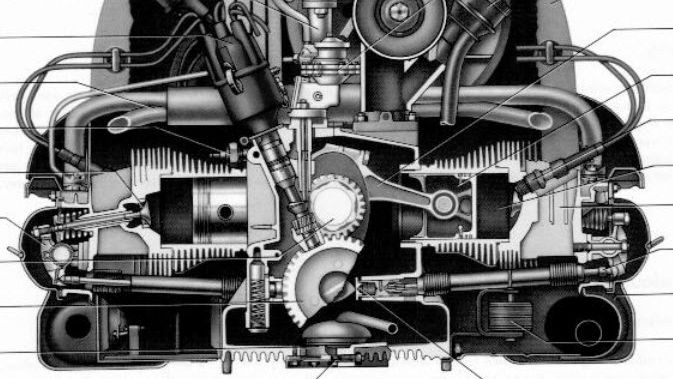 VW Bulli T1 двигател