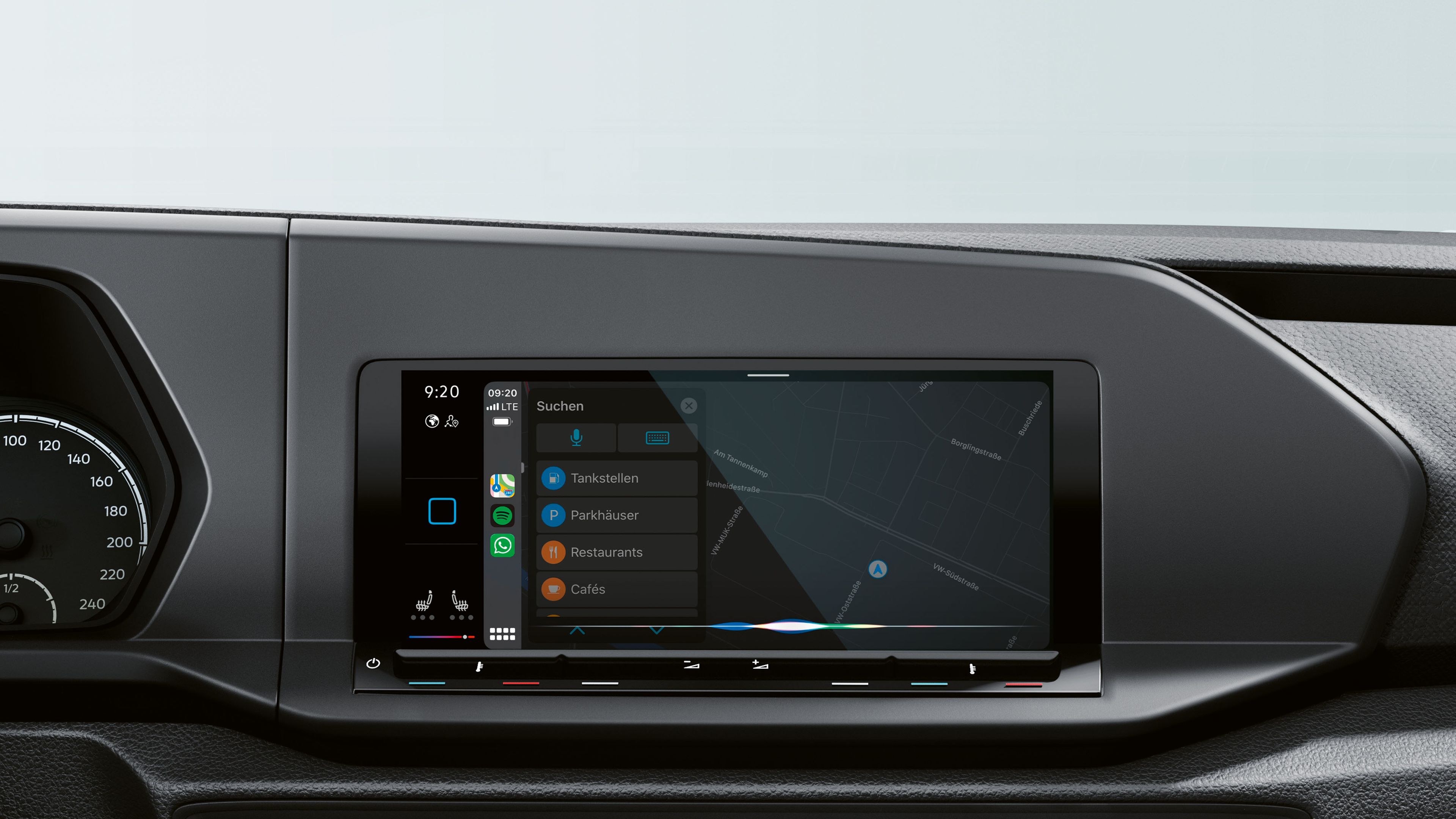 Das Navigationssystem Discover Pro in einem VW Caddy.