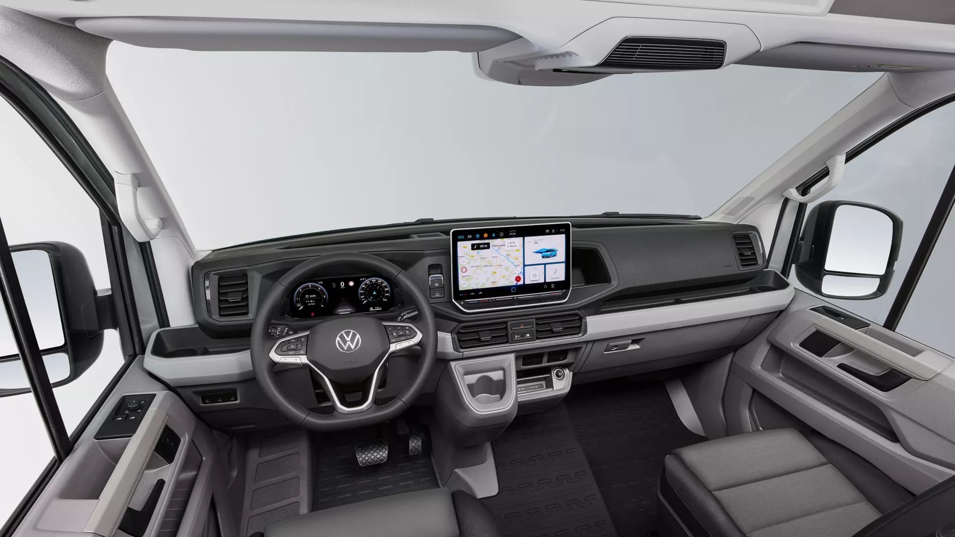 Интериор на Volkswagen Crafter с дигитален дисплей